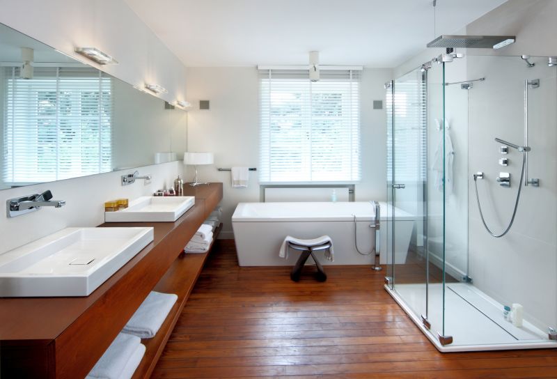 Contemporary Bathroom with Glass Shower